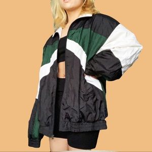Vintage Green/ Black Windbreaker